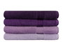 Aucune Juego de 4 toallas de baño - 70 x 140 cm - Morado